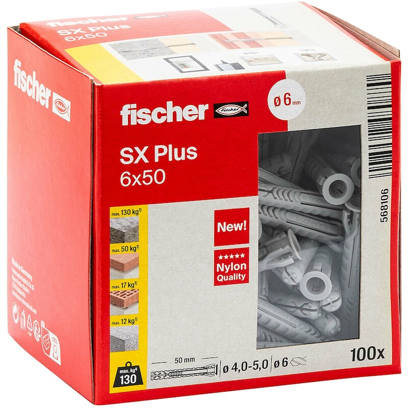 PLUG NYLON                  SX PLUS 6X50   FISCHER