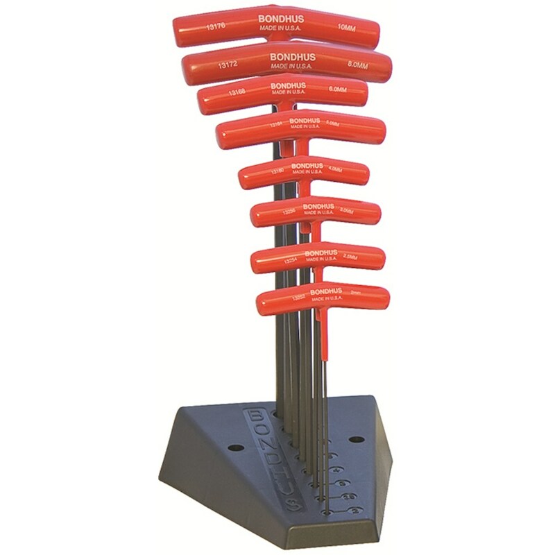 JEU CLÉS MÂLE HEX BONDHUS T-MANCHE 2-10MM BTX80ST