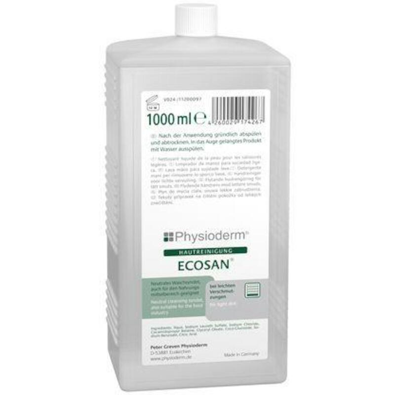 HANDREINIGER FLES/1000ML    ECOSAN      PHYSIODERM