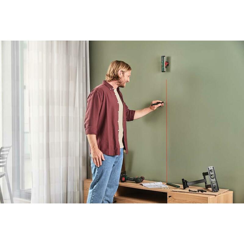 LIJNLASER 20M ROOD 2XAAA    UNIVERSALWALLLEVEL