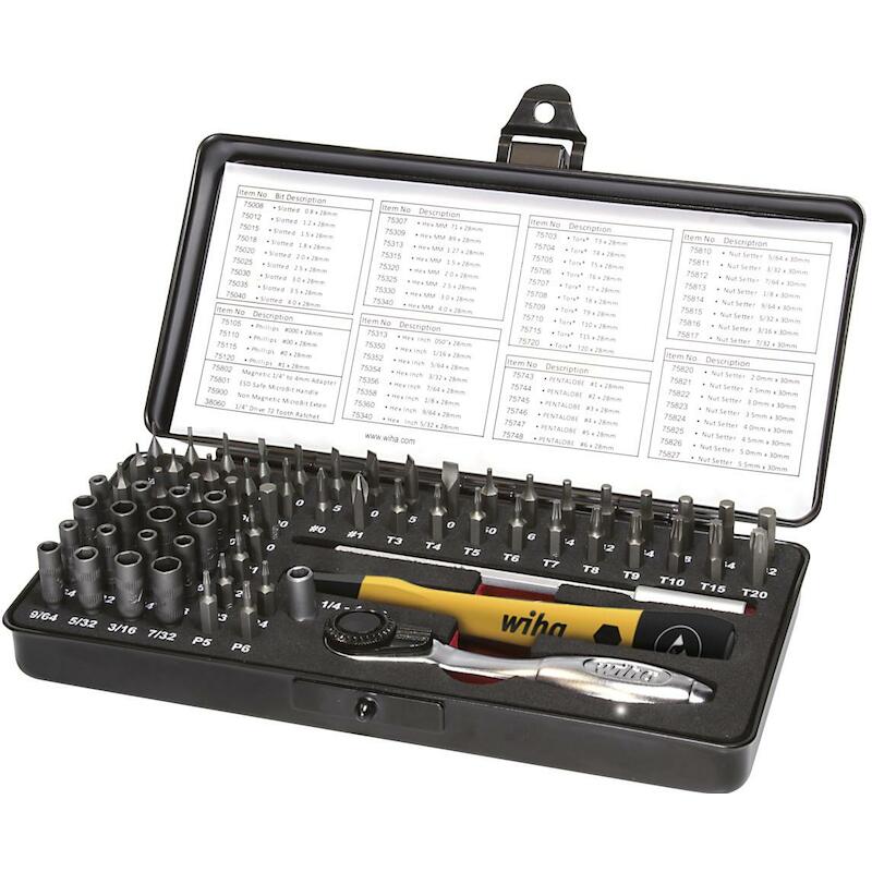 MICROBIT-SET ESD ASSORTI 66-DELIG INCL. BOX - 7000SK65ESD - WIHA