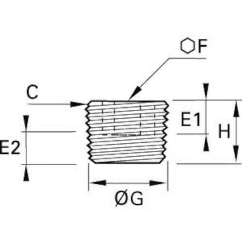 STOP 6K Z/KRAAG 1/8"BSPT    0205 10 00 MESS.LEGRIS
