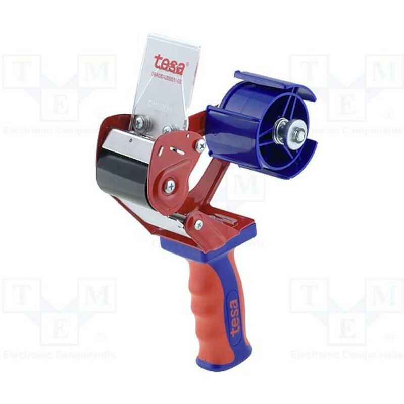 HANDAFROLLER MET REM - TESA 6400 - ROOD-BLAUW 50 MM