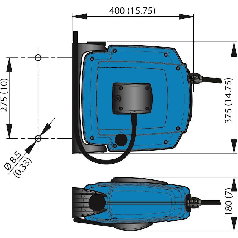 ENROULEUR AIR/EAU L=12M     H30 - 8MM