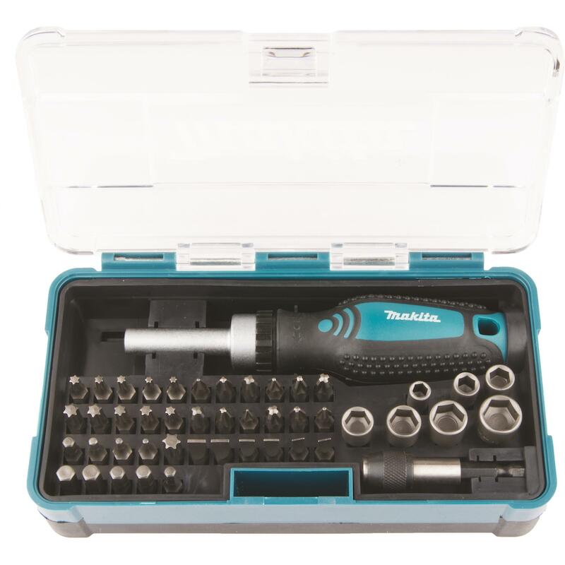 COFFRET FIXATION TOURNEVIS À CLIQUET ET 46 ACCESSOIRES - B-36170 - MAKITA