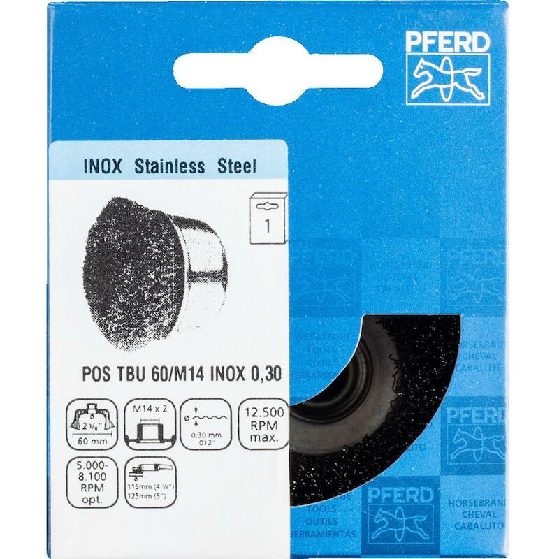 BROSSE BOISSEAU POS 60MM    TBU M14 INOX 0,30 PFER