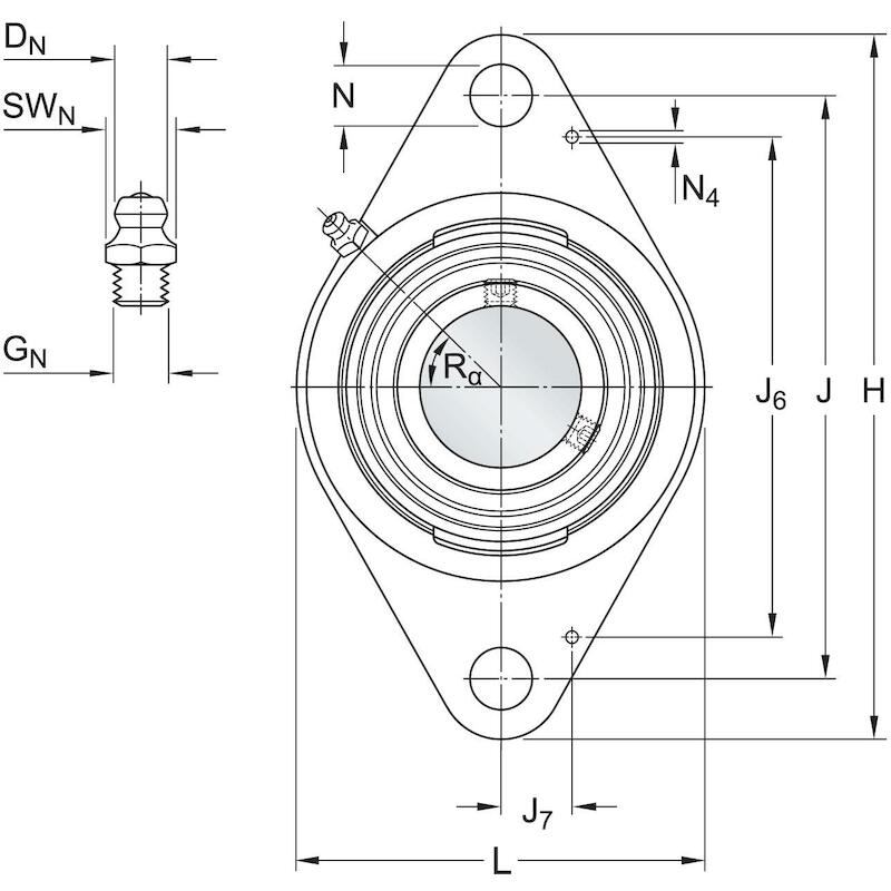 Y-FLENSLAGERBLOK - SKF FYTB 40 TF