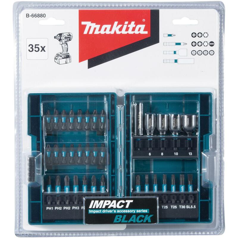 SCHROEFBITSET IMPACT BLACK, 35 STUKS - B-66880 - MAKITA