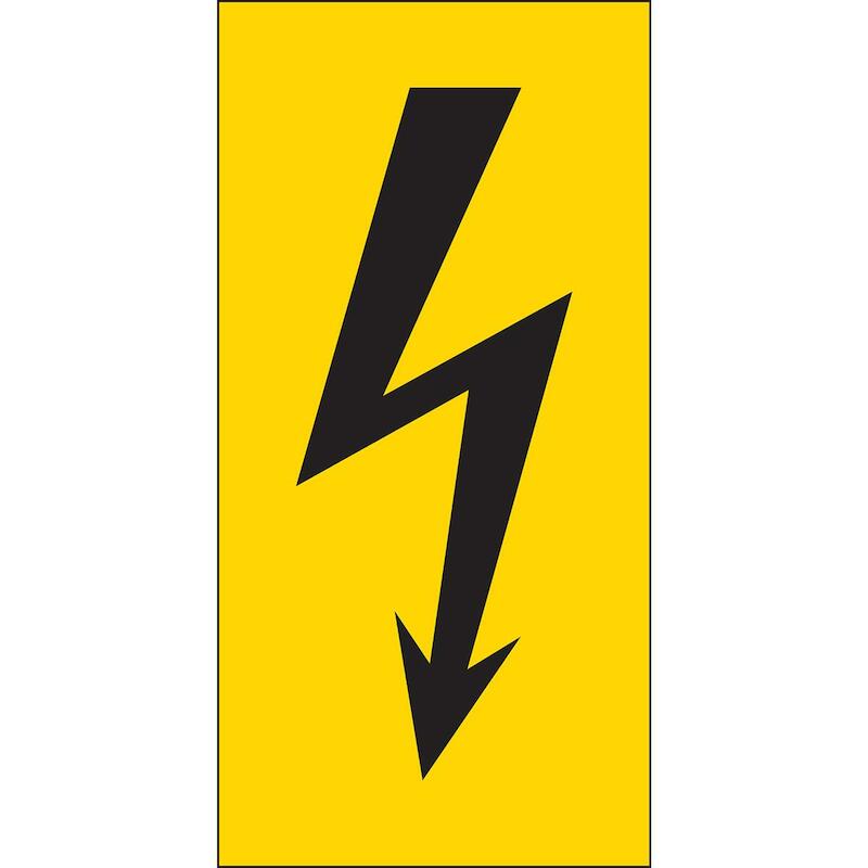 PICTOGRAM - BRADY PIC 331 - WAARSCHUWING: ELEKTRISCHE SPANNING 26X52 MM (7 EA)