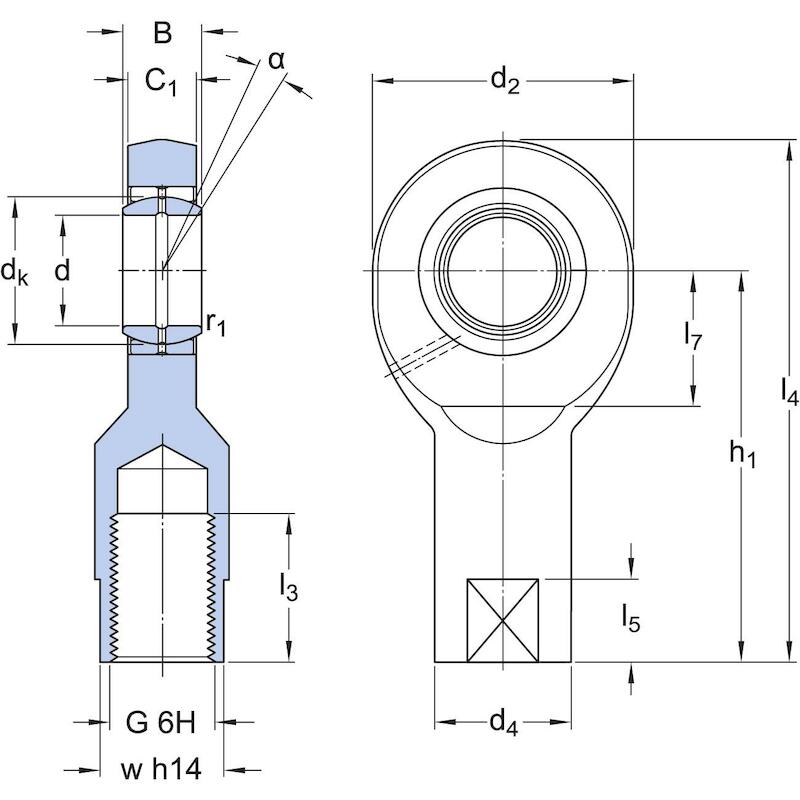 Skf - Rod end - si 20 es - female thread - M20 x 1.5 - ø 20 mm - 01390017