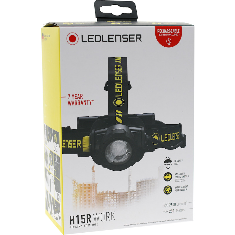 HOOFDLAMP 2500LM-250M-60U   H15R WORK OPLAADB. LED