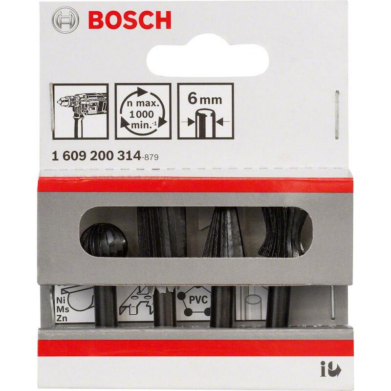 SET VIJLEN/RASP.BOORMACH.S6 1609200314(4ST)  BOSCH