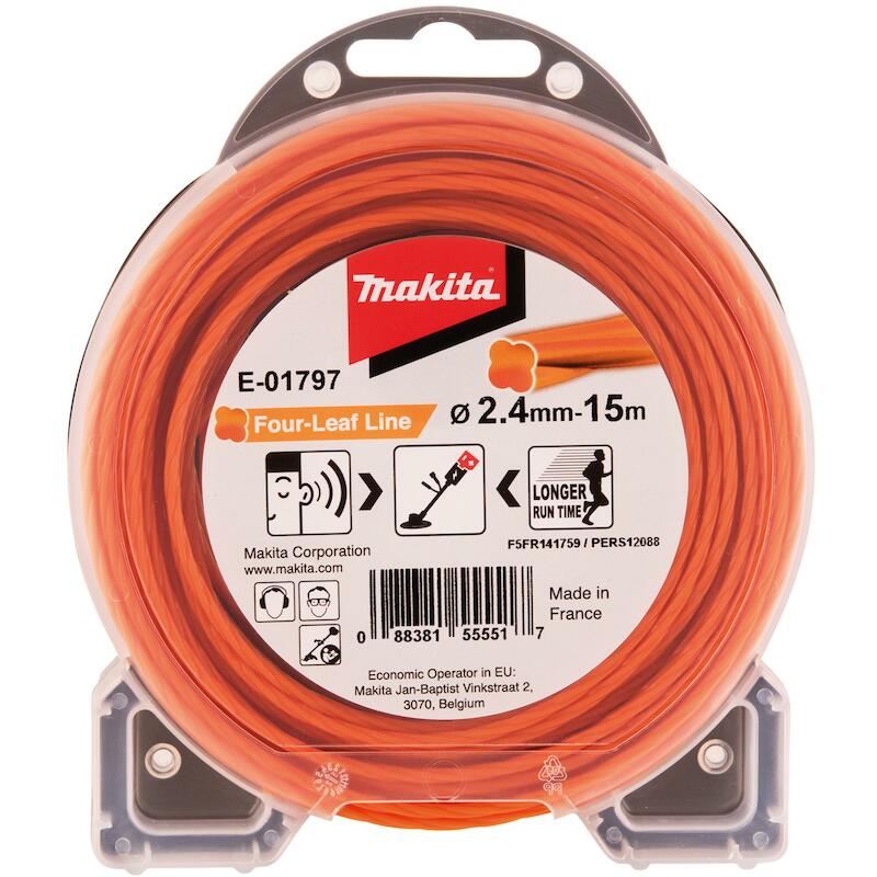 NYLONDRAAD TYPE KLAVERBLAD 2,4 MM X 15 M - E-01797 - MAKITA