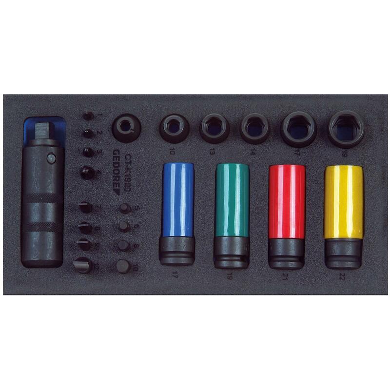 CHECK-TOOL INSERT+ASSORT.   1500 CT1 K 1900 GEDORE