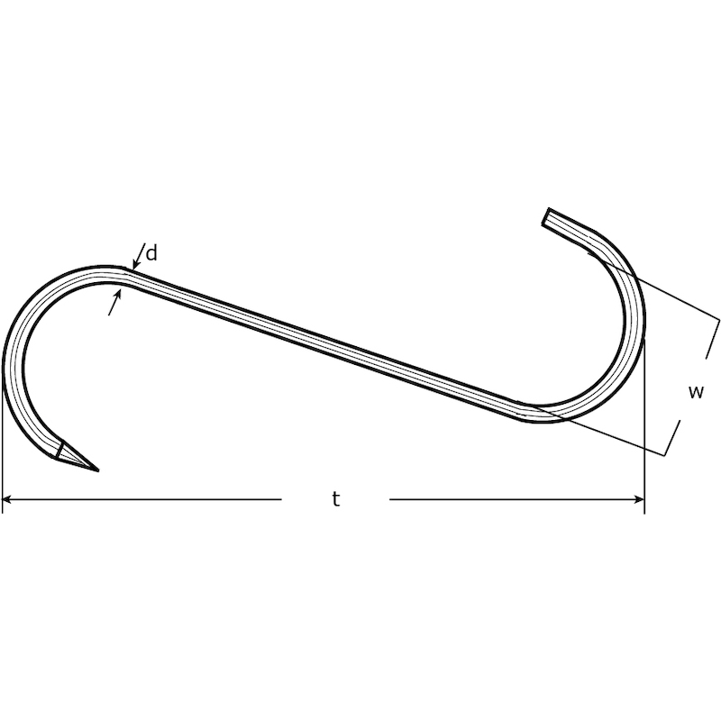 VLEESHAAK VERTIND 4X80 MM   VHK 08040ZL