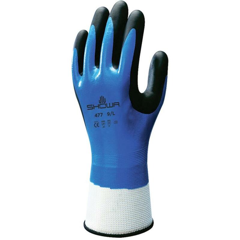 HANDSCHOEN - SHOWA 477 - BLAUW / ZWART 8