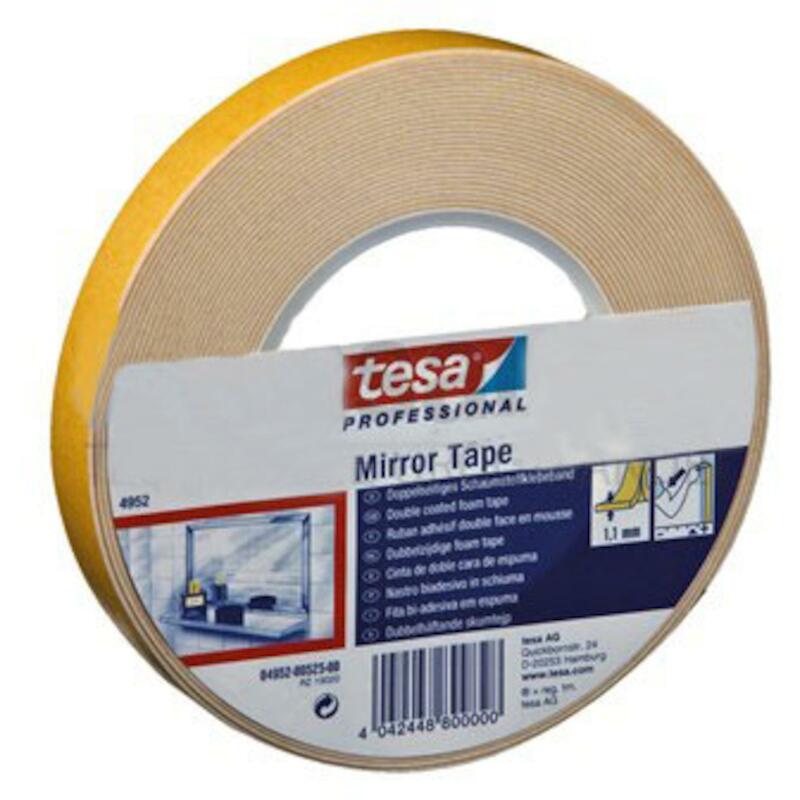 KLEEFBAND - TESA 04952 TESAFIX PE-SCHUIM - WIT 15MM X 50 M