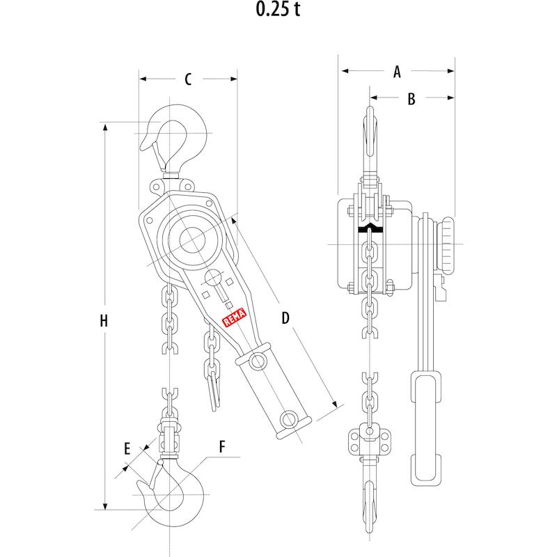 RATELTAKEL 250KG/1,5M       X-LH              REMA