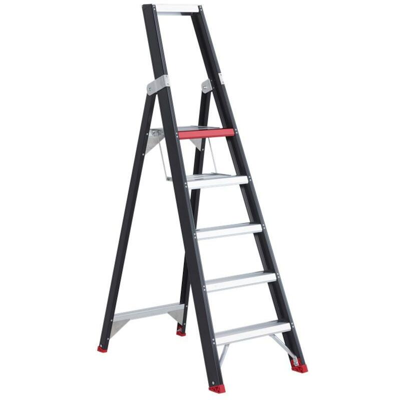 Altrex - Taurus tgb 5 - Enkel oploopbare trapladder - 1 x 5 treden - Platformhoogte 1,2 m - Werkhoogte 3,2 m - Aluminium - 63991093