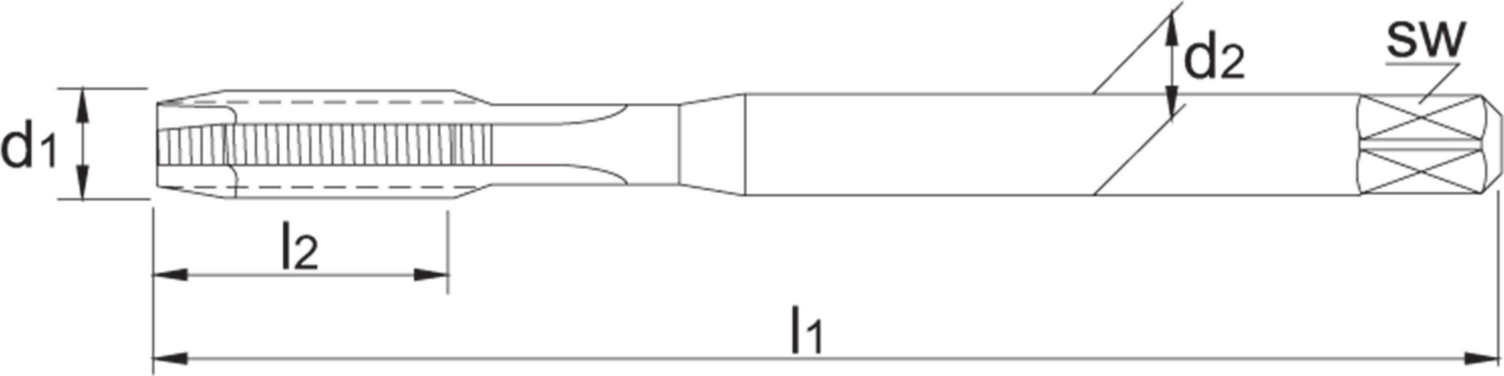 ECO PRO HSS-E MACHINE TAP DIN 371 METRIC FOR THROUGH-HOLES M3 - 221950300 - INTERNATIONAL TOOLS