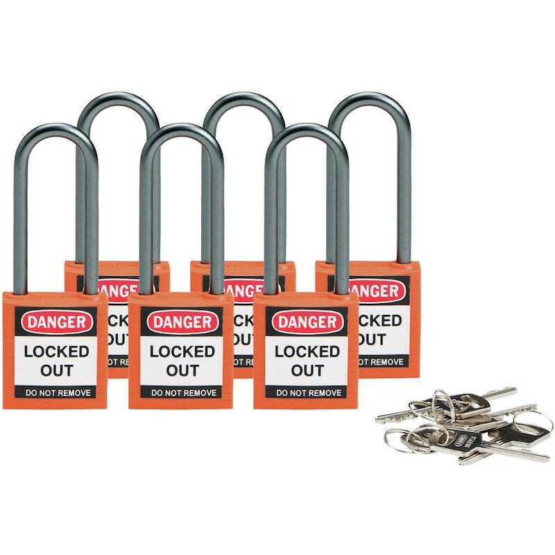 COMP SAFE PADLOCK 32MM SHA KD ORG/6    BRADY   6ST