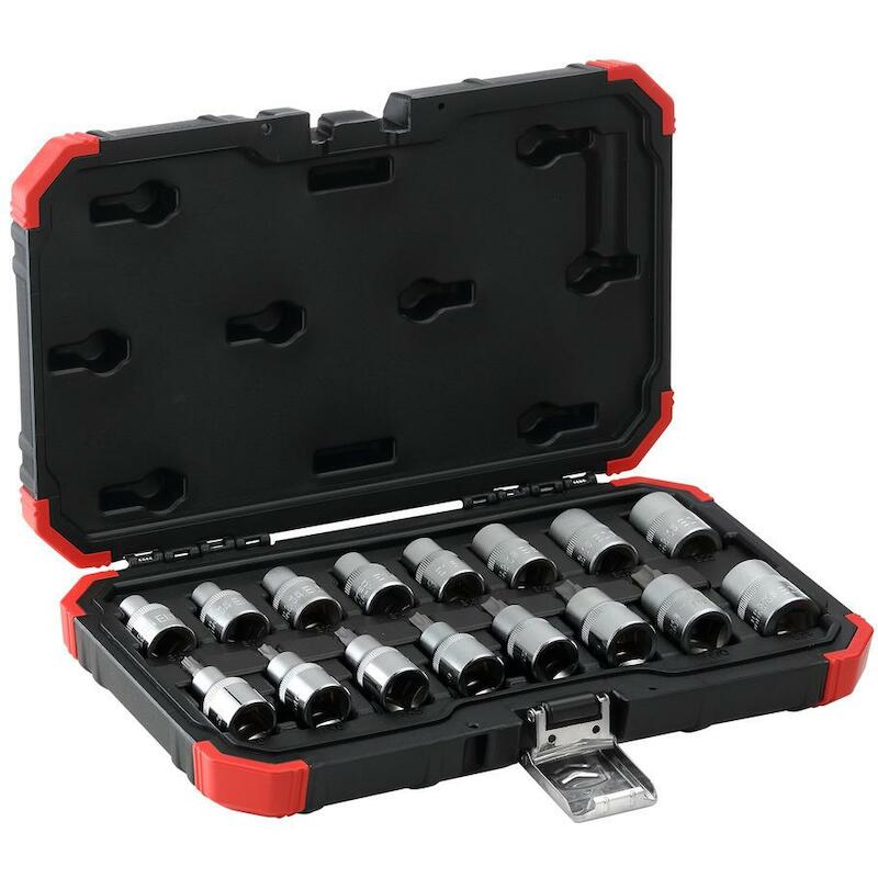 HANDDOPPENSET 1/2" TORX     R6800 (16ST)GEDORE RED