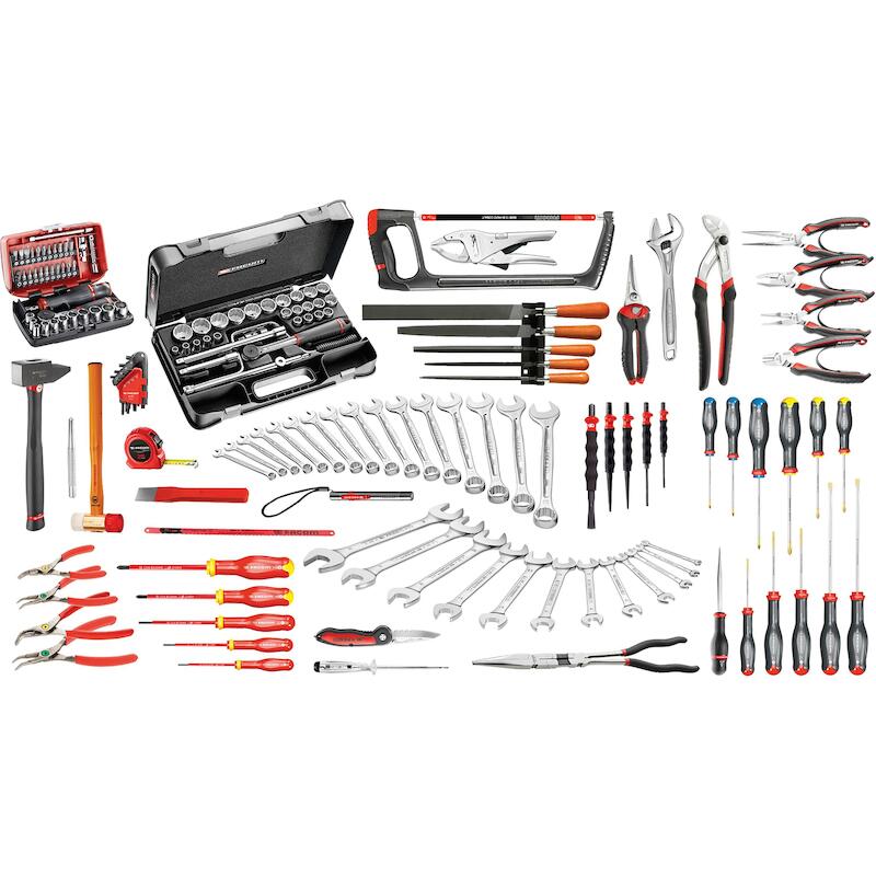 GEREEDSCHAPSWAGEN+GER.SET   JET6.M130A(165ST)FACOM