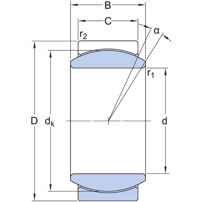 GEWRICHTSLAGER - SKF GE 17 C