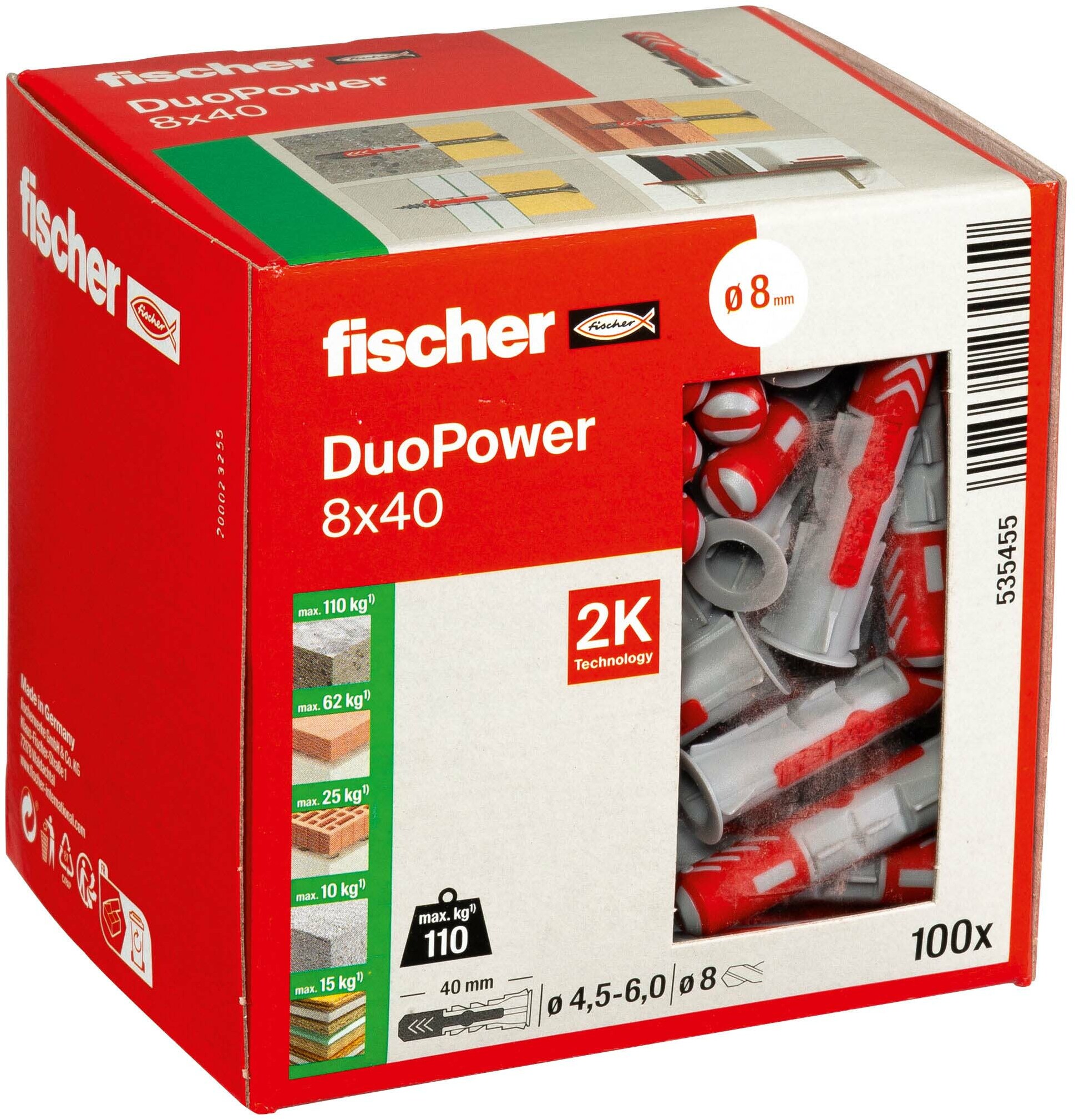 PLUG NYLON  8X40            DUOPOWER       FISCHER