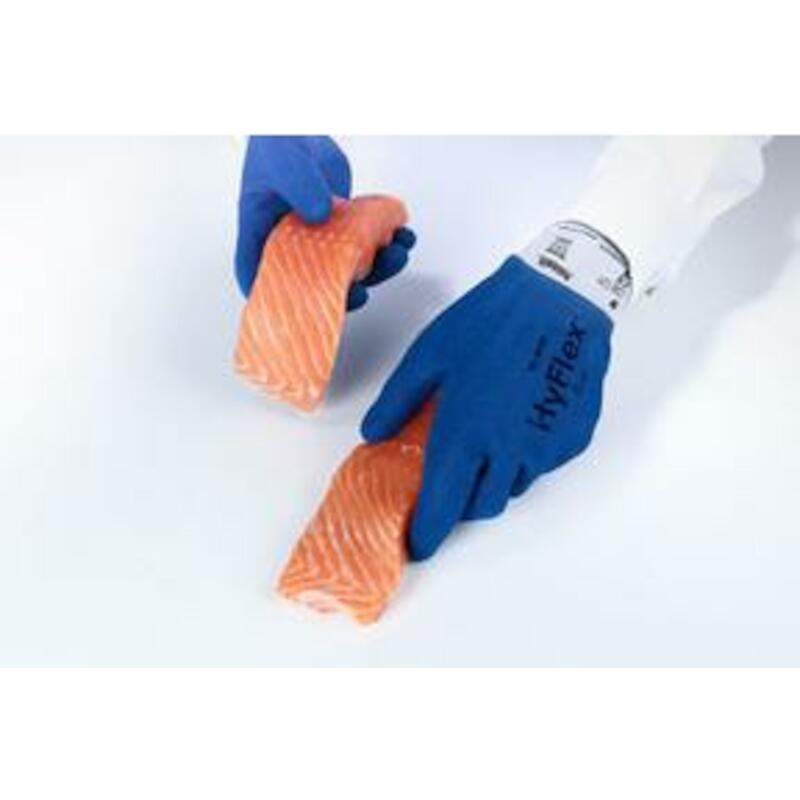HANDSCHOEN - ANSELL HYFLEX 11-919 - BLAUW EN WIT 9