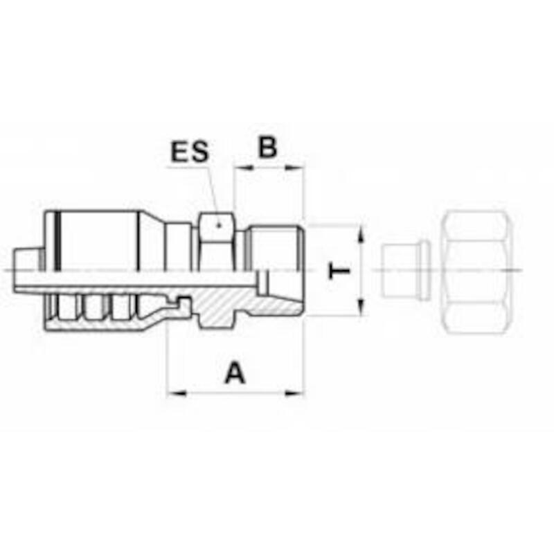 RACCORD A SERTIR       AGNT (11143)-08-8 (12,7) IT