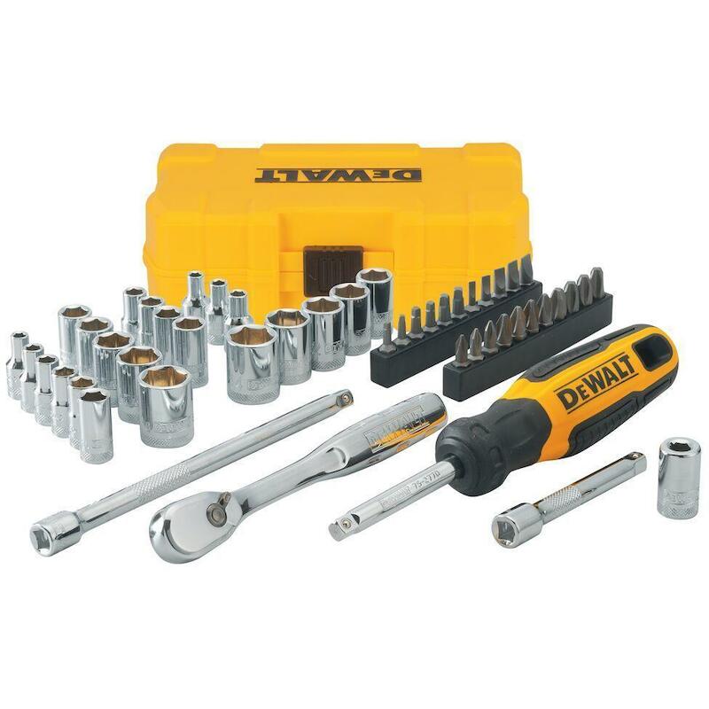 HANDDOPPENSET 1/4" + RATEL  DWMT81610-0 (50ST)DEWA