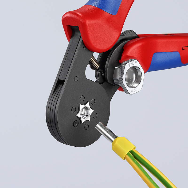 KNIPEX 975314 ZELFINSTELLENDE KRIMPTANG VOOR ADEREINDHULZEN