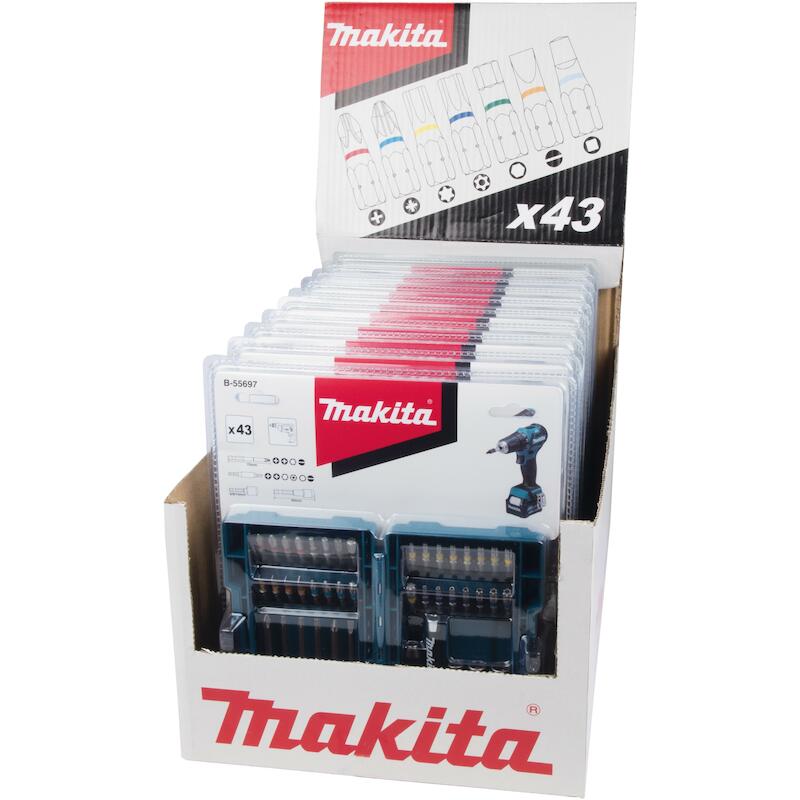 SET SCHROEFBITS, 43 STUKS - B-55697 - MAKITA