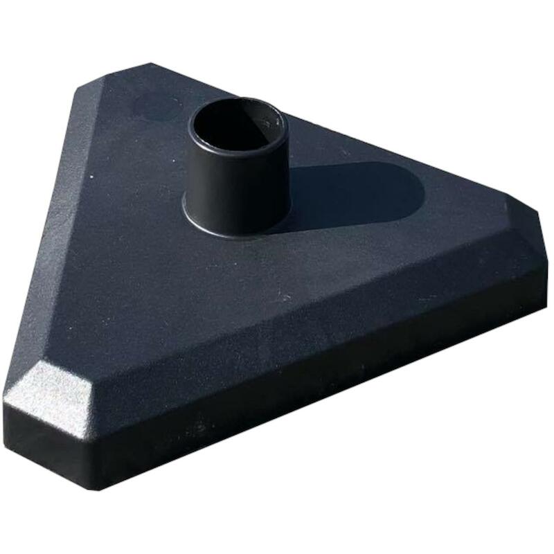 Base triangulaire avec béton - 255 x 255 x 100 mm - noir - 03214568