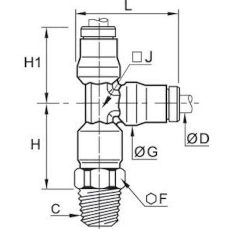 T PIQ.MÂLE HOR.14X1/2"XBSPT 3603 14 21      LEGRIS