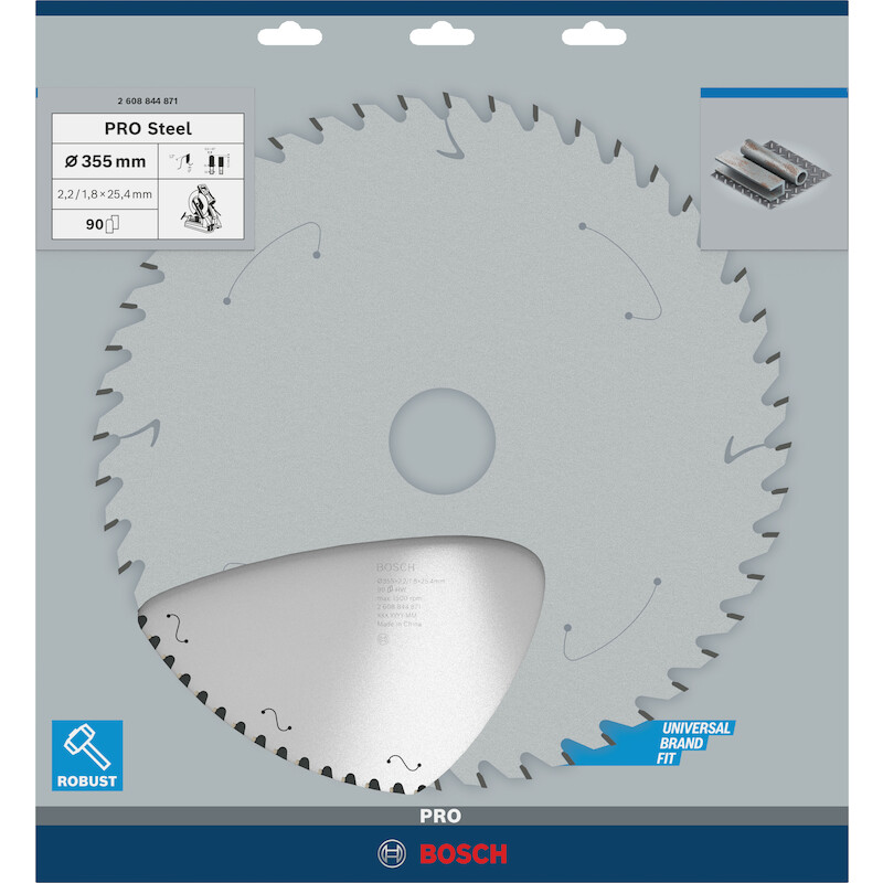 CIRKELZAAGBLAD 355X2,2X25,4 2608844871 90T   BOSCH