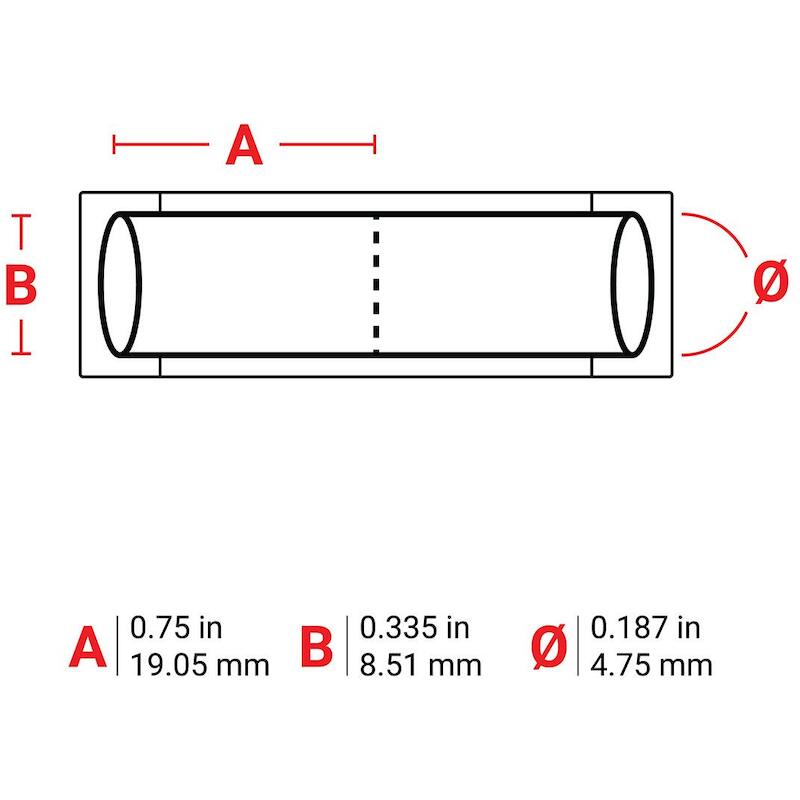 KRIMPKOUS - BRADY 117070 - WIT 19,05X 8,5 MM (5000EA)