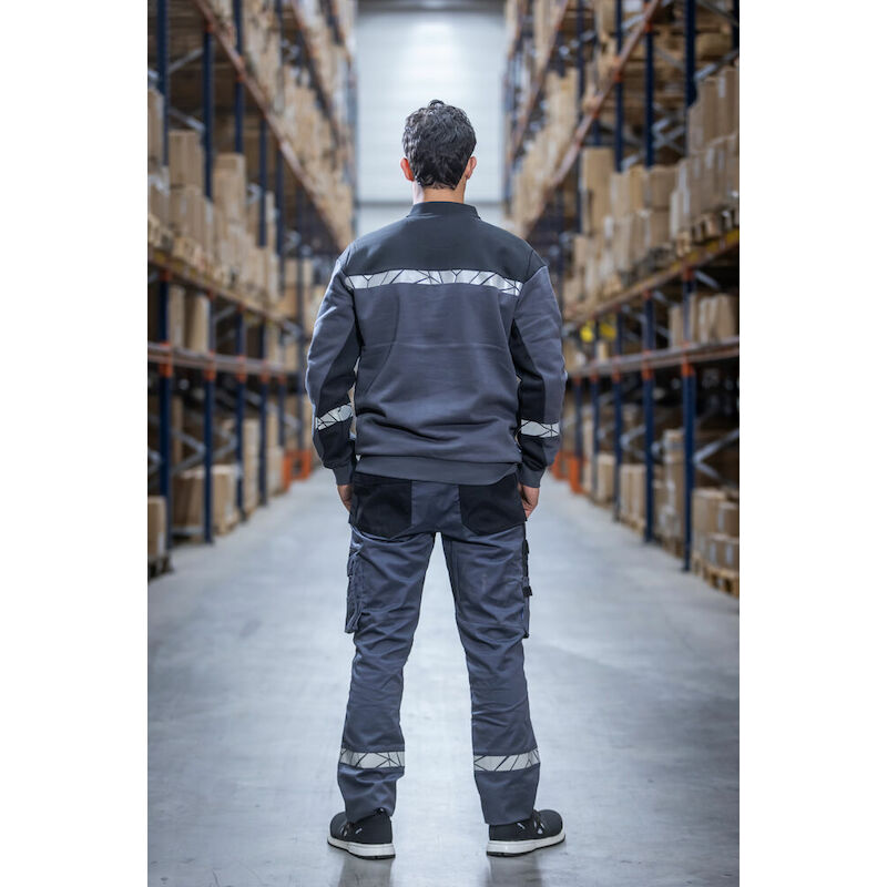 SWEATSHIRT 1/2 ZIP          7102 NOIR     M PROJOB