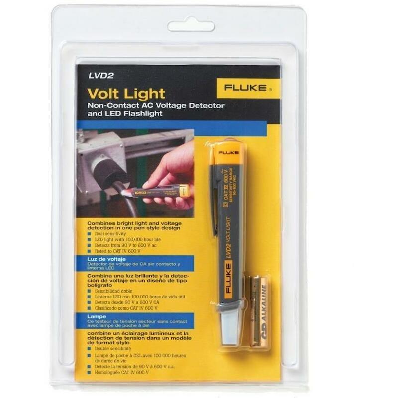 SPANNINGZOEKER/ZAKLAMP LED  LVD2   1XAAA     FLUKE