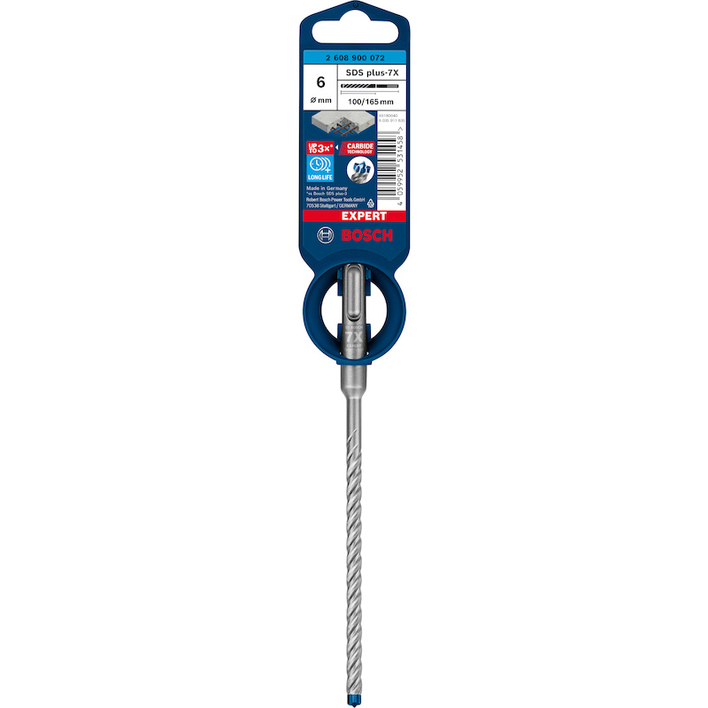 Bosch - Hamerboor - Expert sds PLUS-7X - ø 6 x 100 x 165 mm - 4 snijkanten - 2608900072 - 08051591