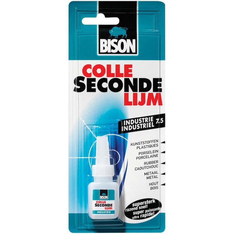 Bison - Colle instantanée - Liquide - Industrie - Flacon - 7,5 g - 03204371