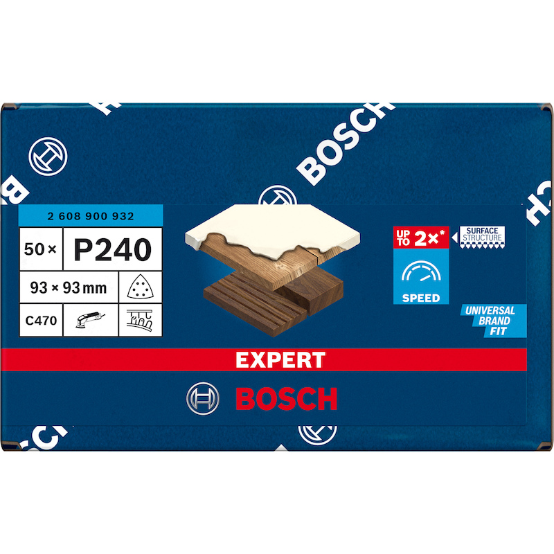 FEUIL.ABR.93 MM BOIS        2608900932 (50PC)P240