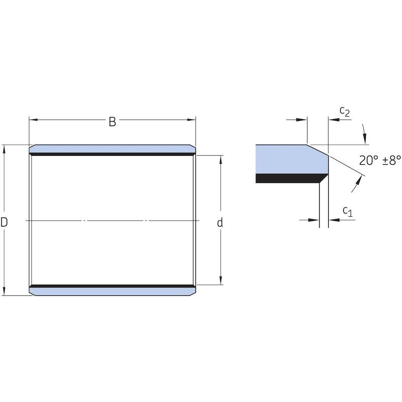 SLIDING BUSHING - SKF PCM 10010550 E - PTFE COMPOSITE