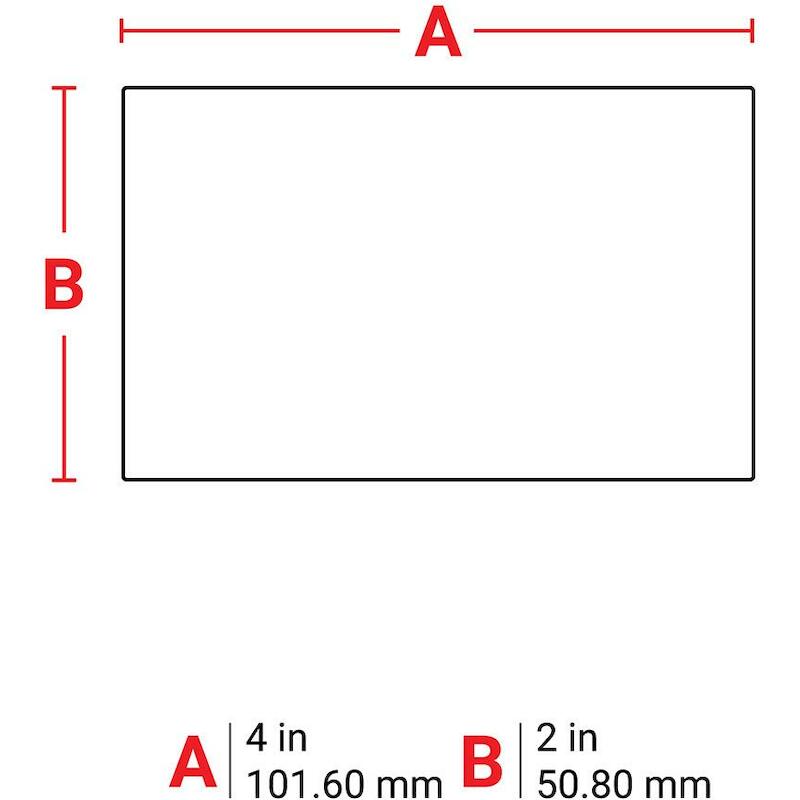 ETIQUETTE BRILLANT BLANC    062394(1000)101,6X50,8