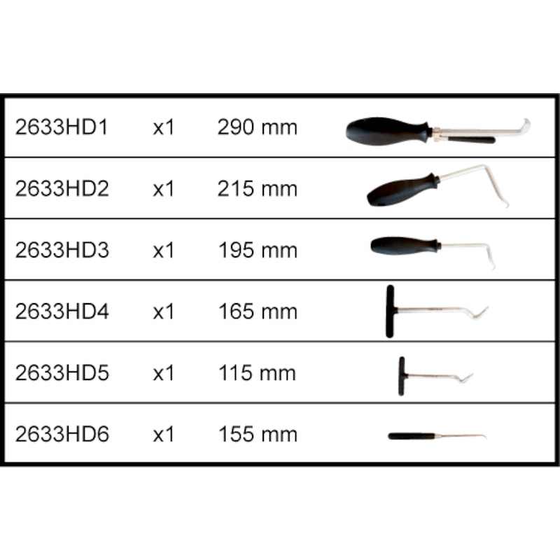 KIT D'ENLÈVEMENT DU JOINT   2633HD/S6        BAHCO