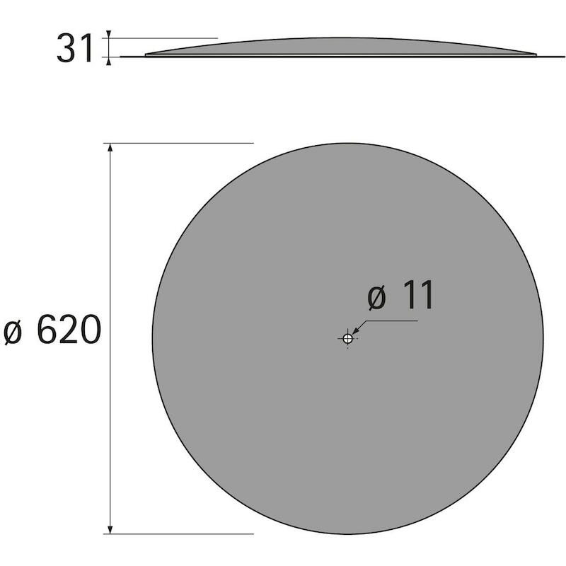 BASISPLAAT Ø 620MM                      HETT-48676