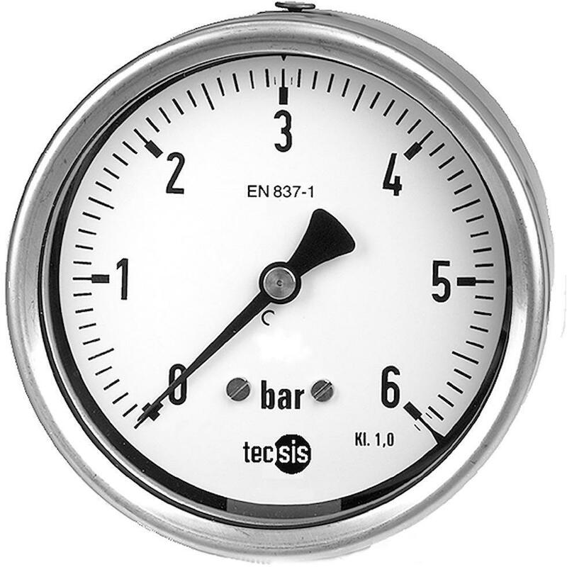 MANOMETRE 1/2"AA D100-0/600BAR  1155   INOX GLYC.