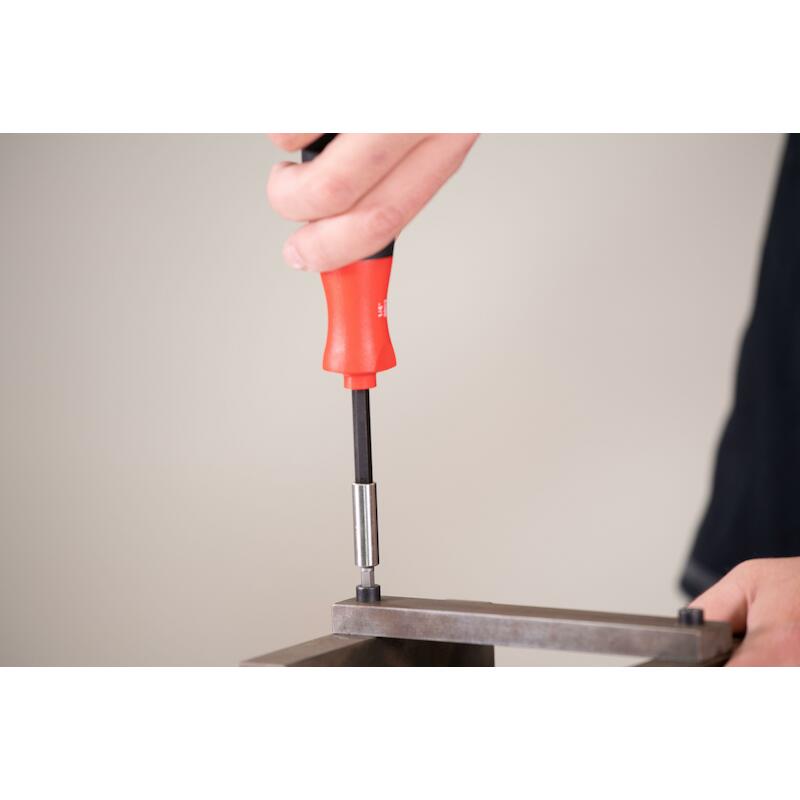 SCHROEVENDRAAIER MET BITMAGAZIJN LIFTUP 25 MAGNETISCH ASSORTI MET 12 BITS, 1/4" IN BLISTER - SB380302021 - WIHA