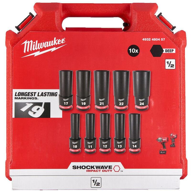 SLAGDOPPENSET SHOCKWAVE 1/2 4932480457(10ST)MILWAU